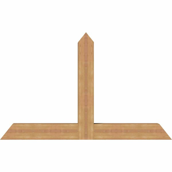 Ekena Millwork Portland Timber Gable Bracket, Western Red Cedar, 60"W x 38"H x 5 1/2"D x 5 1/2"F, 15/12 Pitch GBW060X38X0606POR00SWR - main